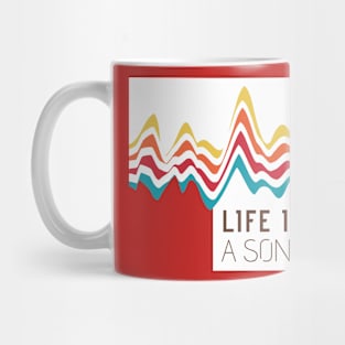 rainbow ecg mountains Mug